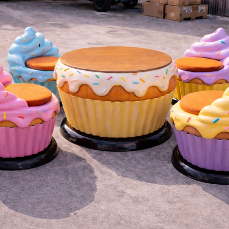 Ensemble de desserts à base de cupcakes