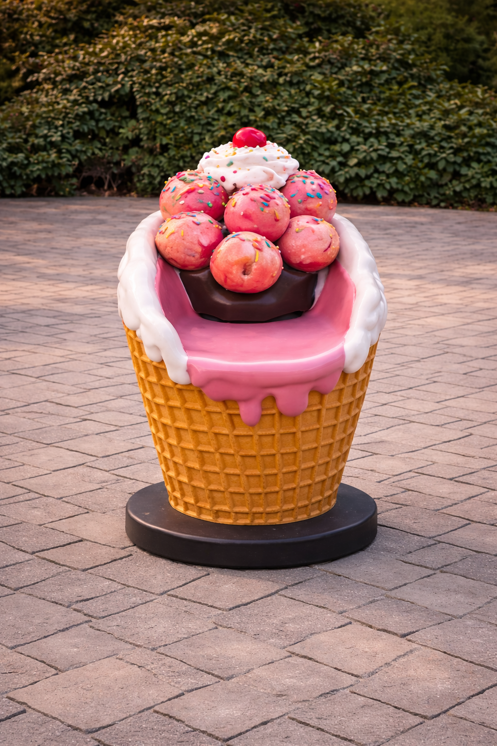 Ice Cream Scoop Dessert Chair with Toppings