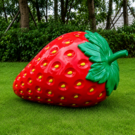 Giant Strawberry Decorative Sculpture