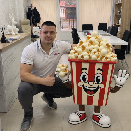 Popcorn Character Statue