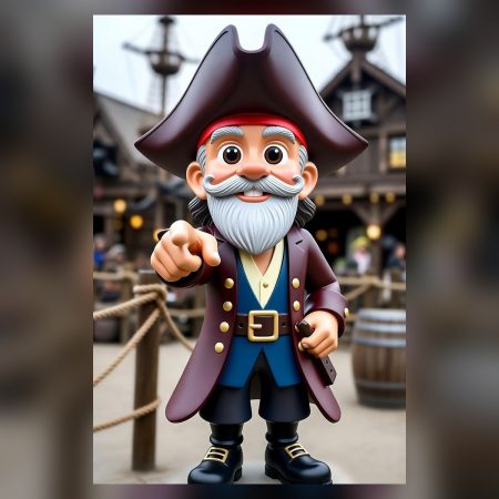 Pirate Captain Statue
