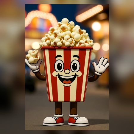 Popcorn Character Statue