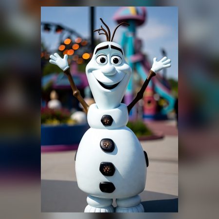 Snowman Statue with Open Arms