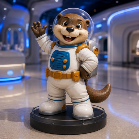 Astronaut Otter Statue