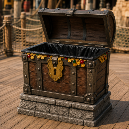 Treasure Chest Rubbish Bin