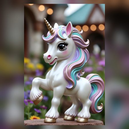 Pastel Unicorn Statue