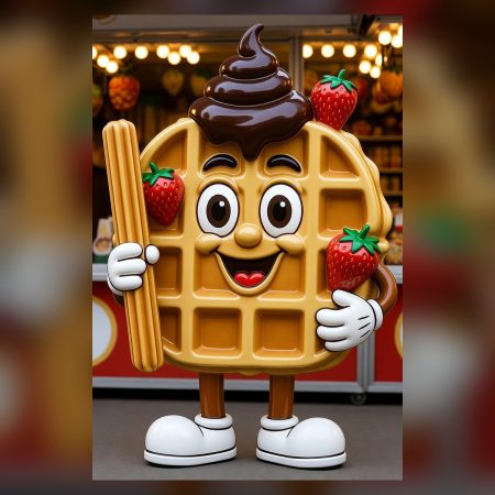 Waffle Character Statue