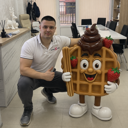 Waffle Character Statue